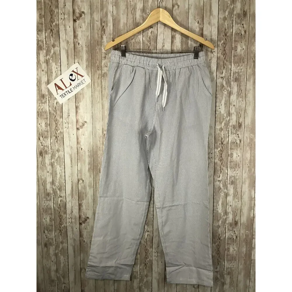 De Facto Pajama Set Mens Medium Sleep Set Lounge Pants Shirt Blue N90